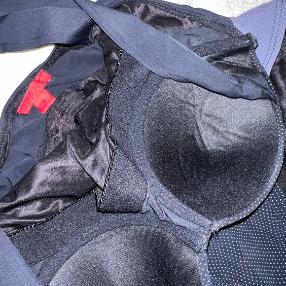 Spanx black and gray dot onepiece swim shapewear size small - Picture 4 of 7